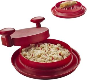 Chicken Shredder Meat Shredder Tool With Handles And Non-Skid Base For Ground Beef Pulled Pork And Chicken 20CM 7.9inch Safer Than Bear Claws For (Color: Red)