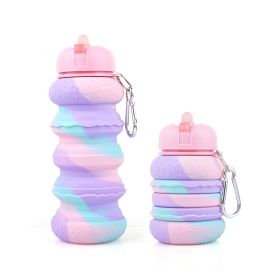 Sports Water Bottle, Silicone Collapsible Spherical Drinking Mug, Leak-proof Squeezable Shockproof, Basketball Soccer Baseball Billiards Volleyba (Option: N)