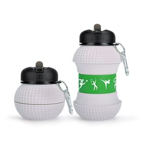 Sports Water Bottle, Silicone Collapsible Spherical Drinking Mug, Leak-proof Squeezable Shockproof, Basketball Soccer Baseball Billiards Volleyba (Option: G)