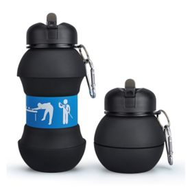 Sports Water Bottle, Silicone Collapsible Spherical Drinking Mug, Leak-proof Squeezable Shockproof, Basketball Soccer Baseball Billiards Volleyba (Option: I)