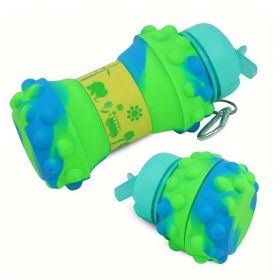 Sports Water Bottle, Silicone Collapsible Spherical Drinking Mug, Leak-proof Squeezable Shockproof, Basketball Soccer Baseball Billiards Volleyba (Option: T)
