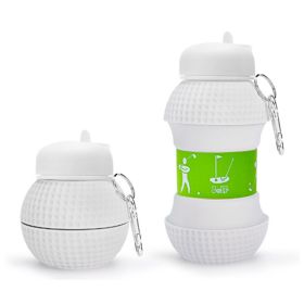 Sports Water Bottle, Silicone Collapsible Spherical Drinking Mug, Leak-proof Squeezable Shockproof, Basketball Soccer Baseball Billiards Volleyba (Option: H)