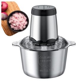 Electric Meat Grinder, Adjustable Electric Grinder, 300w Meat Processing Machine With 3l Capacity Bowl, Meat Chopper Machine With Dual Layer Cutt (Option: Stainless steel)
